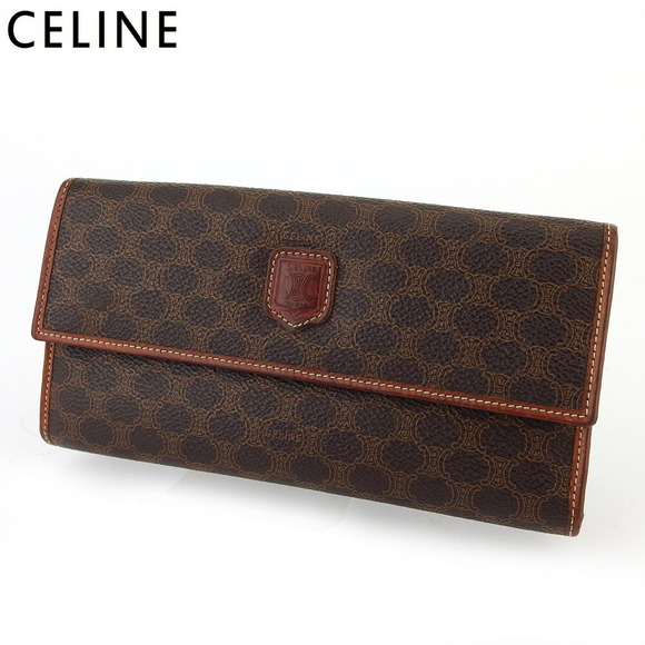 Celine leather macadam long Tri brown Wallet - Picture 1 of 6